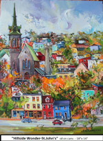 Hillside Wonder-St. John's, Oil on Canvas